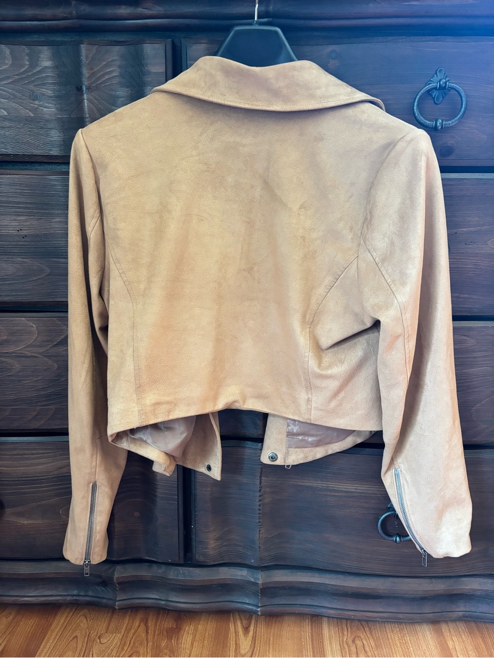 Torrid Suede Moto Jacket, Camel in color, Size 1 - Picture 7 of 10